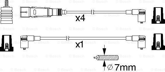 BOSCH 0 986 356 360 - Комплект запалителеи кабели vvparts.bg