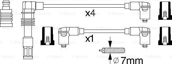 BOSCH 0 986 356 309 - Комплект запалителеи кабели vvparts.bg