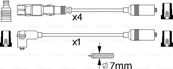 BOSCH 0 986 356 304 - Комплект запалителеи кабели vvparts.bg