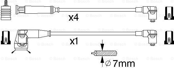 BOSCH 0 986 356 306 - Комплект запалителеи кабели vvparts.bg