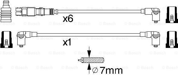 BOSCH 0 986 356 301 - Комплект запалителеи кабели vvparts.bg