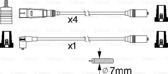 BOSCH 0 986 356 317 - Комплект запалителеи кабели vvparts.bg