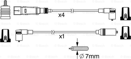 BOSCH 0 986 356 380 - Комплект запалителеи кабели vvparts.bg