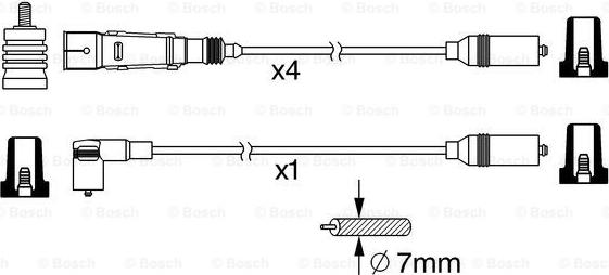 BOSCH 0 986 356 381 - Комплект запалителеи кабели vvparts.bg