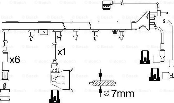 BOSCH 0 986 356 324 - Комплект запалителеи кабели vvparts.bg