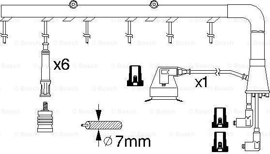 BOSCH 0 986 356 322 - Комплект запалителеи кабели vvparts.bg