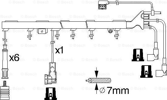 BOSCH 0 986 356 327 - Комплект запалителеи кабели vvparts.bg