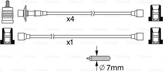 BOSCH 0 986 356 370 - Комплект запалителеи кабели vvparts.bg