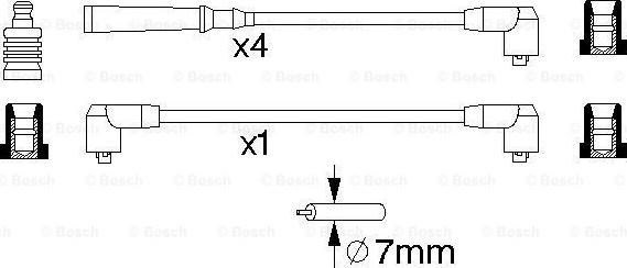 BOSCH 0 986 356 790 - Комплект запалителеи кабели vvparts.bg