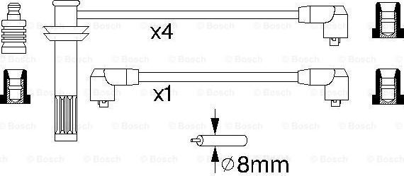 BOSCH 0 986 356 791 - Комплект запалителеи кабели vvparts.bg