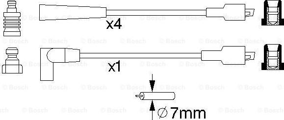 BOSCH 0 986 356 749 - Комплект запалителеи кабели vvparts.bg