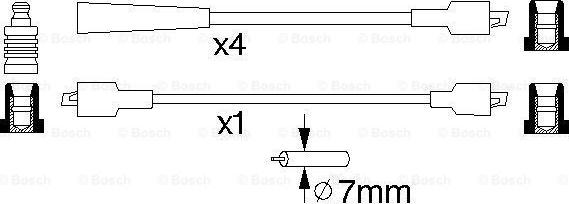 BOSCH 0 986 356 741 - Комплект запалителеи кабели vvparts.bg