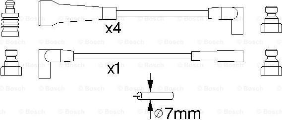 BOSCH 0 986 356 743 - Комплект запалителеи кабели vvparts.bg