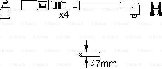 BOSCH 0 986 356 754 - Комплект запалителеи кабели vvparts.bg