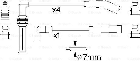 BOSCH 0 986 356 751 - Комплект запалителеи кабели vvparts.bg