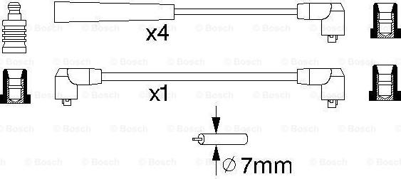 BOSCH 0 986 356 758 - Комплект запалителеи кабели vvparts.bg