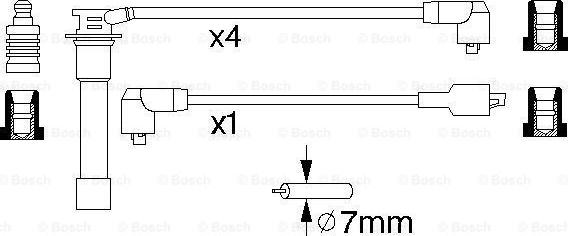 BOSCH 0 986 356 760 - Комплект запалителеи кабели vvparts.bg