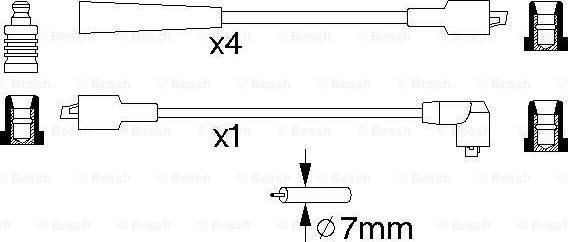 BOSCH 0 986 356 761 - Комплект запалителеи кабели vvparts.bg