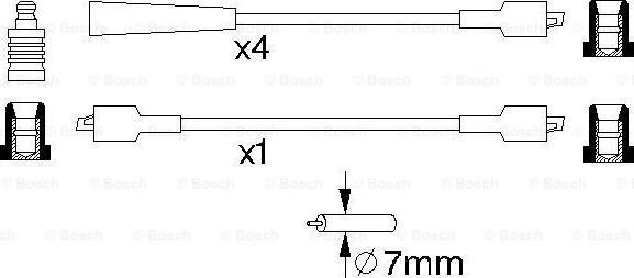 BOSCH 0 986 356 768 - Комплект запалителеи кабели vvparts.bg