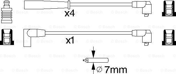 BOSCH 0 986 356 763 - Комплект запалителеи кабели vvparts.bg