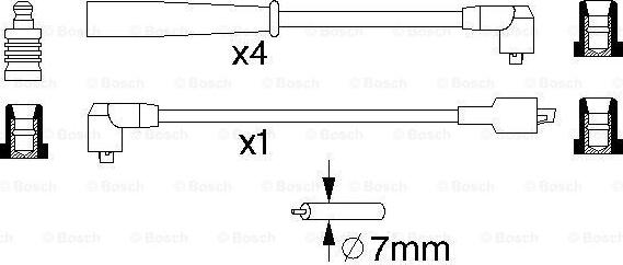 BOSCH 0 986 356 706 - Комплект запалителеи кабели vvparts.bg