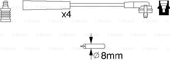 BOSCH 0 986 356 700 - Комплект запалителеи кабели vvparts.bg