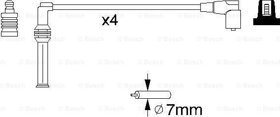 BOSCH 0 986 356 708 - Комплект запалителеи кабели vvparts.bg