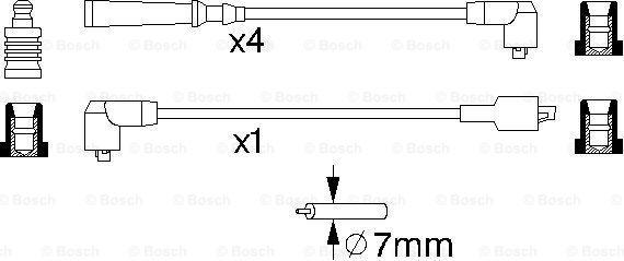 BOSCH 0 986 356 702 - Комплект запалителеи кабели vvparts.bg