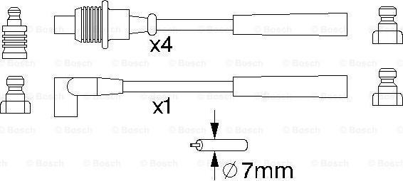 BOSCH 0 986 356 715 - Комплект запалителеи кабели vvparts.bg