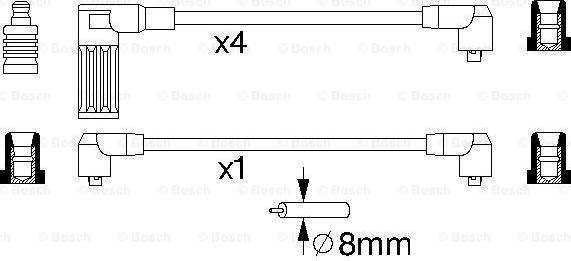 BOSCH 0 986 356 718 - Комплект запалителеи кабели vvparts.bg