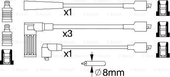 BOSCH 0 986 356 712 - Комплект запалителеи кабели vvparts.bg