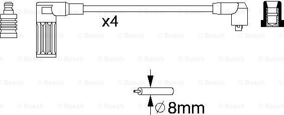 BOSCH 0 986 356 717 - Комплект запалителеи кабели vvparts.bg