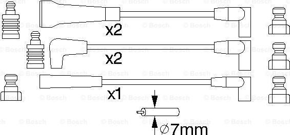 BOSCH 0 986 356 780 - Комплект запалителеи кабели vvparts.bg