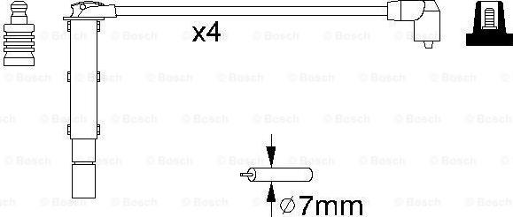 BOSCH 0 986 356 787 - Комплект запалителеи кабели vvparts.bg