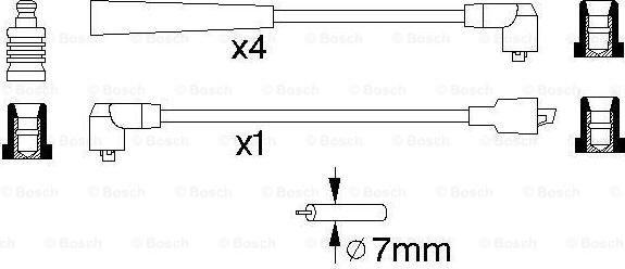 BOSCH 0 986 356 734 - Комплект запалителеи кабели vvparts.bg