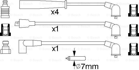 BOSCH 0 986 356 735 - Комплект запалителеи кабели vvparts.bg