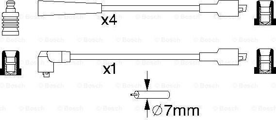 BOSCH 0 986 356 736 - Комплект запалителеи кабели vvparts.bg