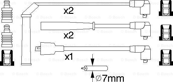 BOSCH 0 986 356 730 - Комплект запалителеи кабели vvparts.bg