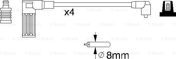 BOSCH 0 986 356 738 - Комплект запалителеи кабели vvparts.bg