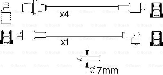 BOSCH 0 986 356 725 - Комплект запалителеи кабели vvparts.bg