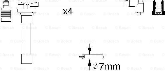 BOSCH 0 986 356 721 - Комплект запалителеи кабели vvparts.bg