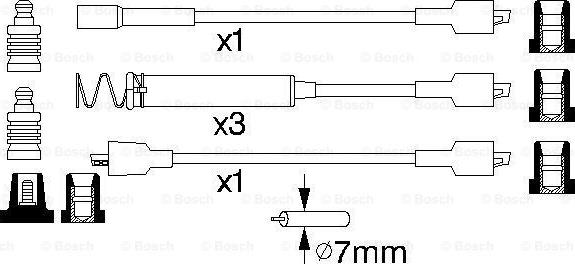 BOSCH 0 986 356 722 - Комплект запалителеи кабели vvparts.bg