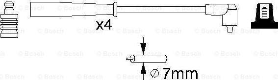 BOSCH 0 986 356 727 - Комплект запалителеи кабели vvparts.bg