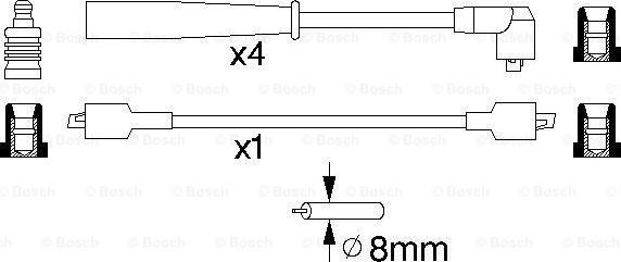 BOSCH 0 986 356 774 - Комплект запалителеи кабели vvparts.bg