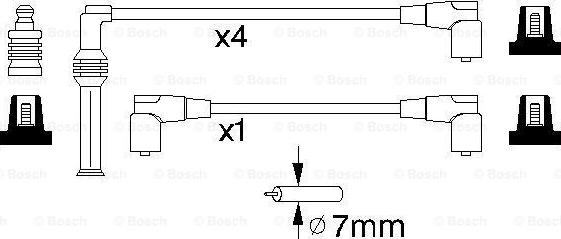 BOSCH 0 986 356 775 - Комплект запалителеи кабели vvparts.bg