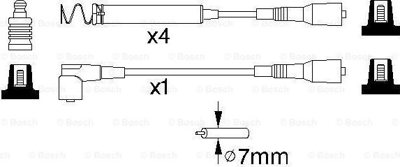 BOSCH 0 986 356 771 - Комплект запалителеи кабели vvparts.bg