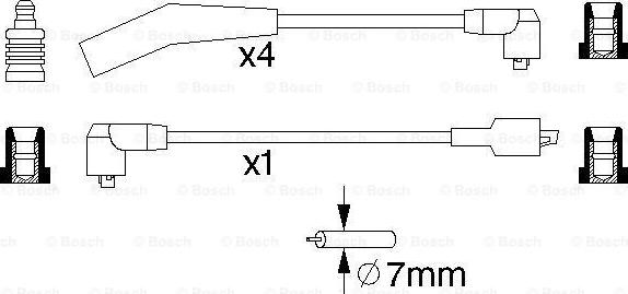 BOSCH 0 986 357 094 - Комплект запалителеи кабели vvparts.bg