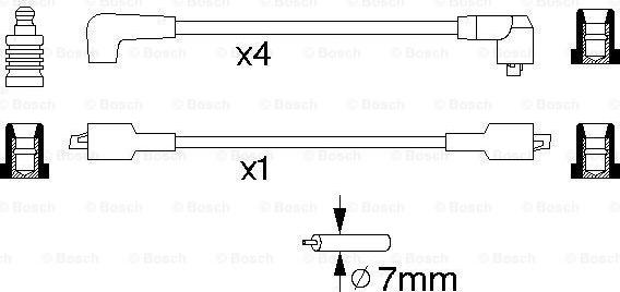 BOSCH 0 986 357 095 - Комплект запалителеи кабели vvparts.bg