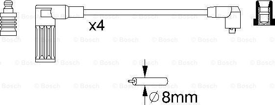 BOSCH 0 986 357 096 - Комплект запалителеи кабели vvparts.bg