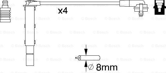 BOSCH 0 986 357 090 - Комплект запалителеи кабели vvparts.bg